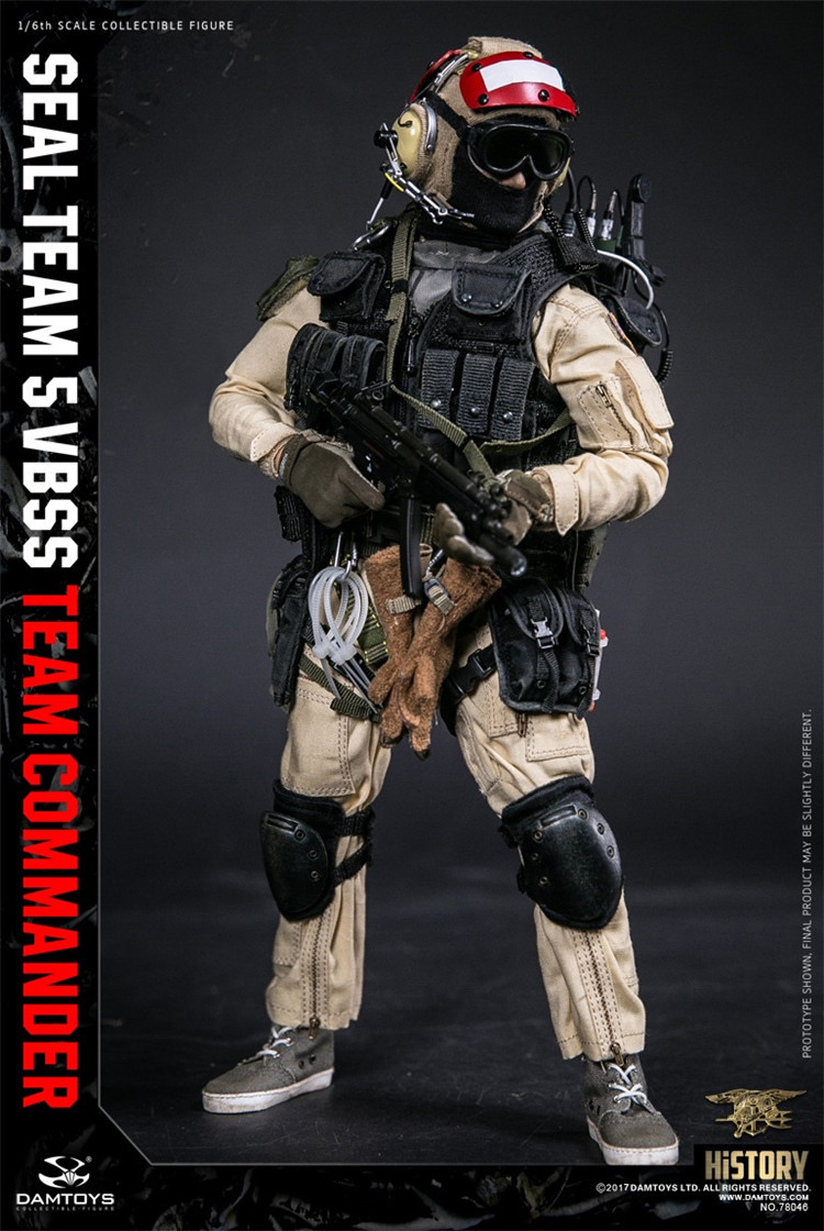 DAMTOYS 78046 1/6 Seal Team 5 VBSS Team Leader Figure Red Helmet