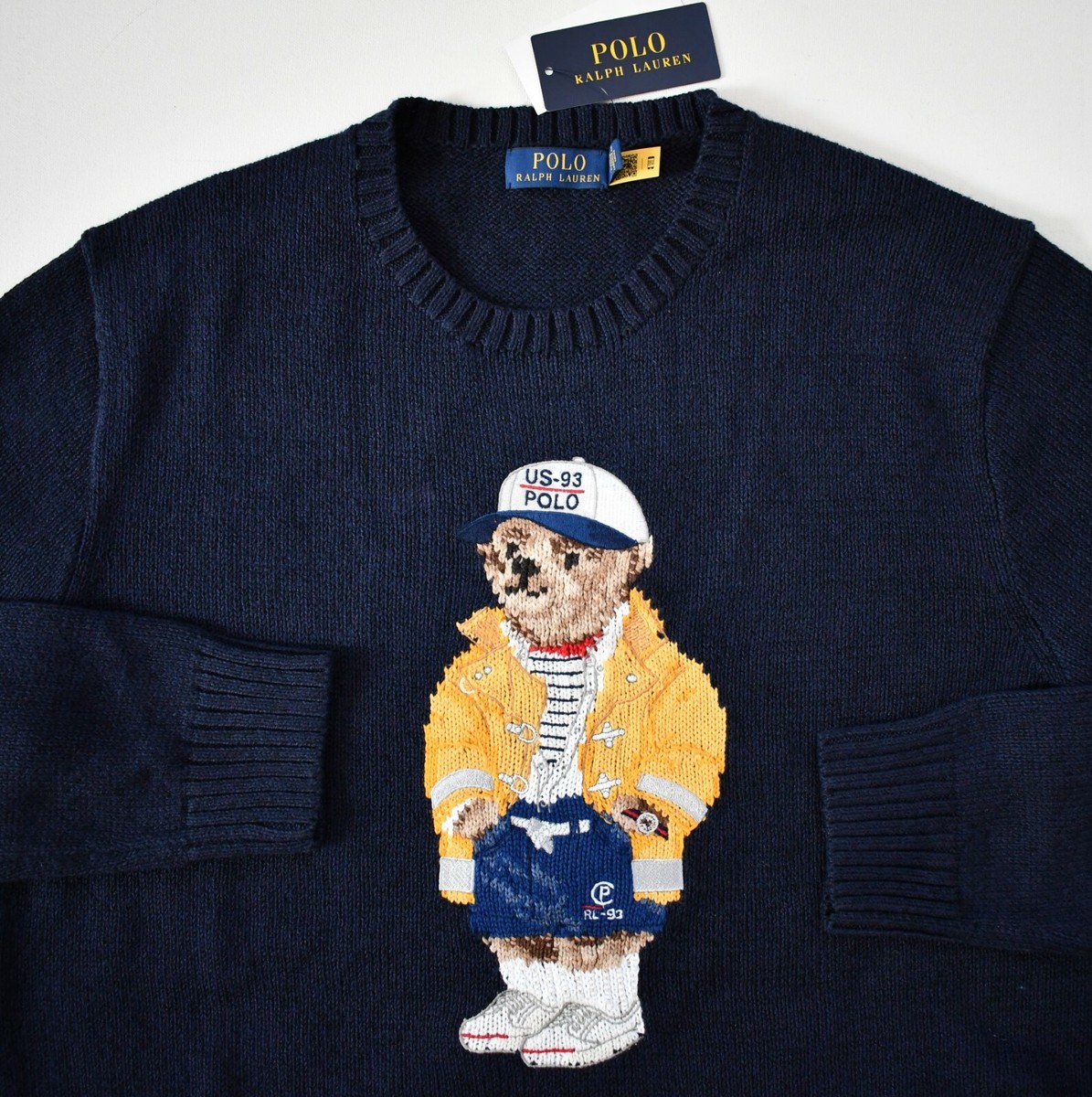NEW POLO RALPH LAUREN Navy CP-93 SAILING POLO BEAR Knit Men's