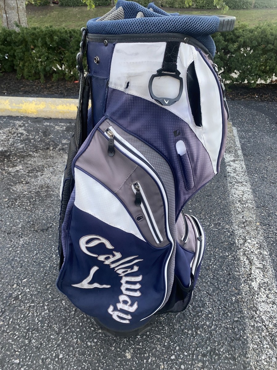 Callaway Xtreme Stand Golf Bag 7 Way Divider Black Zipper Pockets