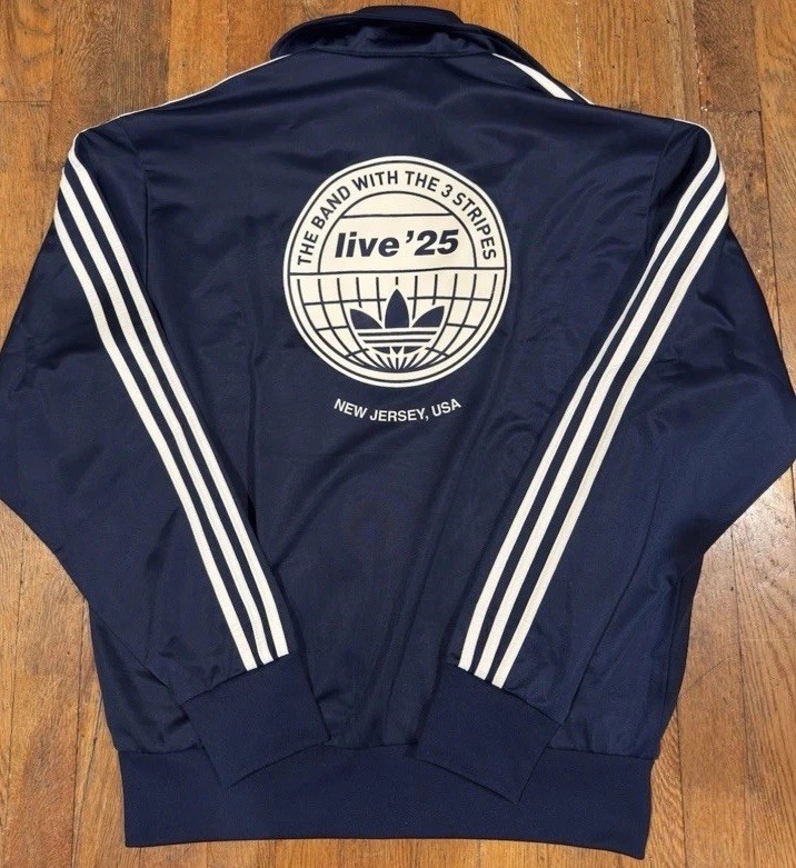 Oasis x Adidas Track Jacket LARGE Firebird Indigo NJ MetLife