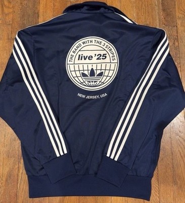 Oasis x Adidas Track Jacket LARGE Firebird Indigo NJ MetLife