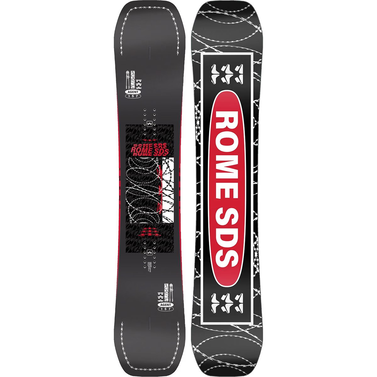 Rome Agent Snowboard - 2024 Black, 157cm | eBay