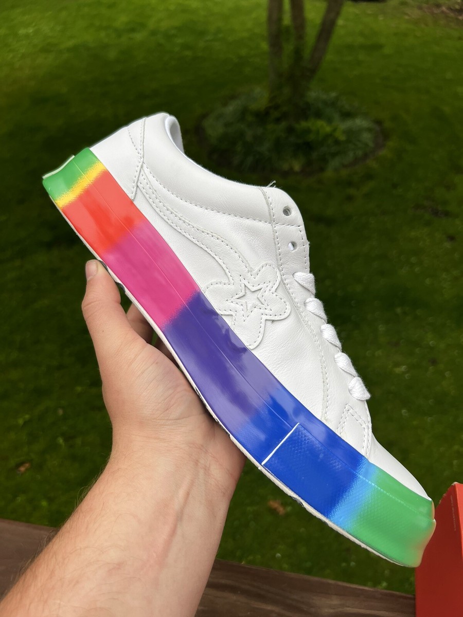 Converse x Golf Le Fleur One Star OX Low Rainbow Men's Size 9