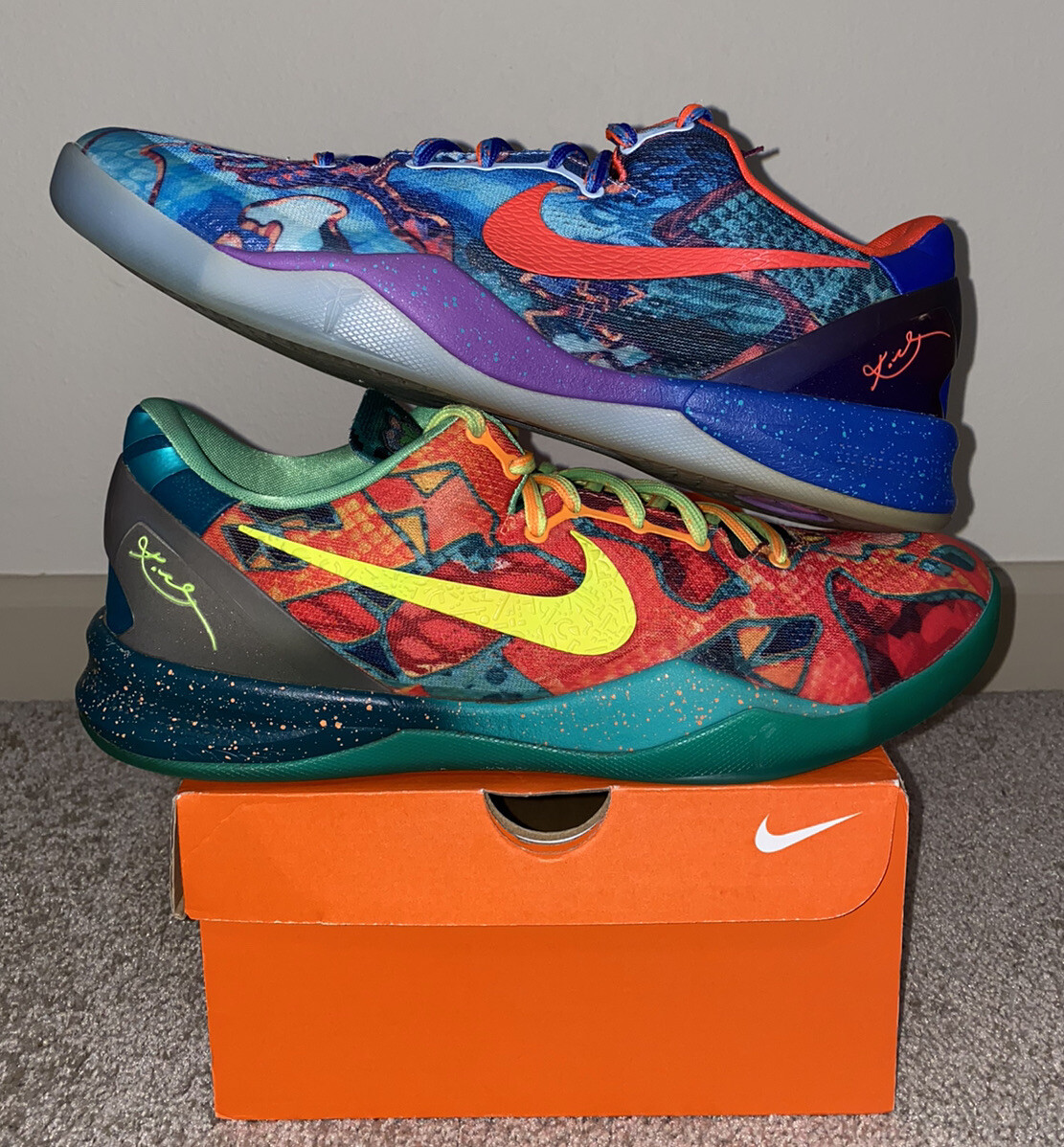 Nike Kobe 8 VIII What The WTK 14 Electric Orange Volt Crimson