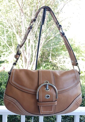 Coach 10578 Vintage British Tan Soho Leather w/Buckle Shoulder Bag