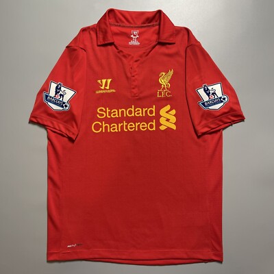 LIVERPOOL WARRIOR 2012/2013 FOOTBALL HOME JERSEY #7 SUAREZ SIZE 