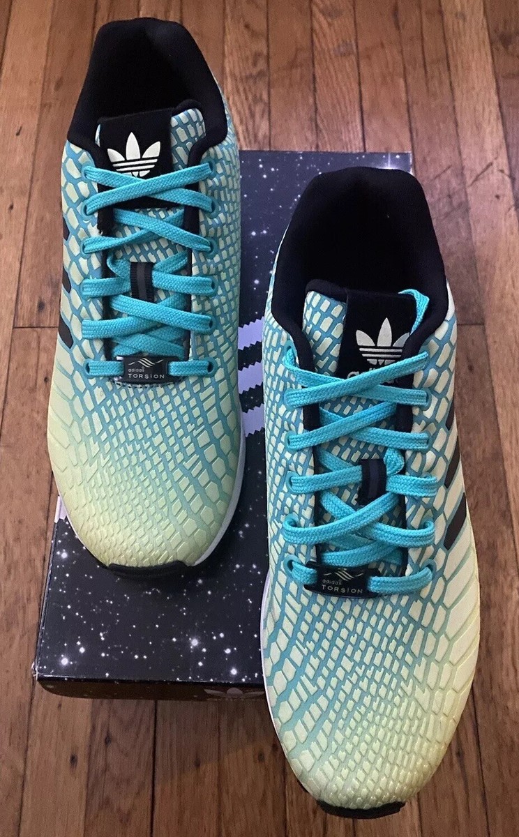 Adidas ZX Flux Xeno Frozen Yellow Glow in the Dark AQ8212 Size 7.5