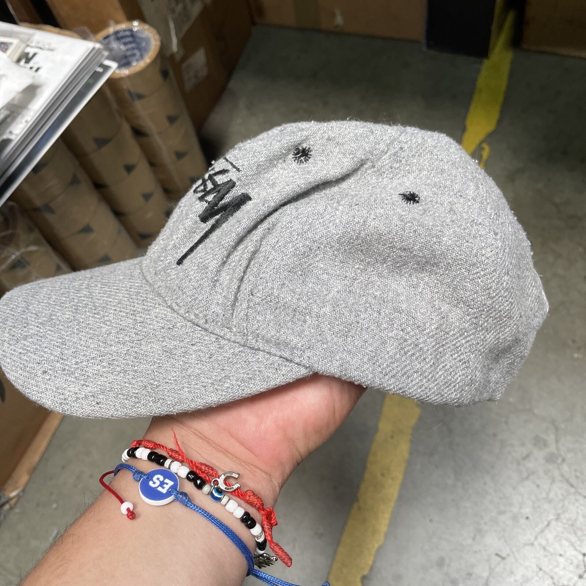 Vintage 1990s Stussy Hat Snapback Made In USA Spellout 90s Skate