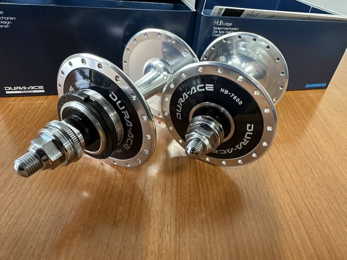 希少片歯】NJS 競輪 DURA-ACE HB-7600 120mm 前後 希少片歯】NJS 競輪