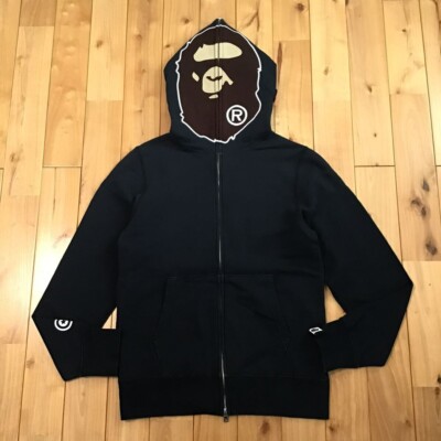 BAPE Ape head full zip hoodie Black A Bathing Ape Size M | eBay