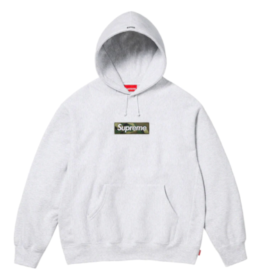 Supreme BOGO Box Logo Hooded Sweatshirt Ash Gray FW23 Size Small