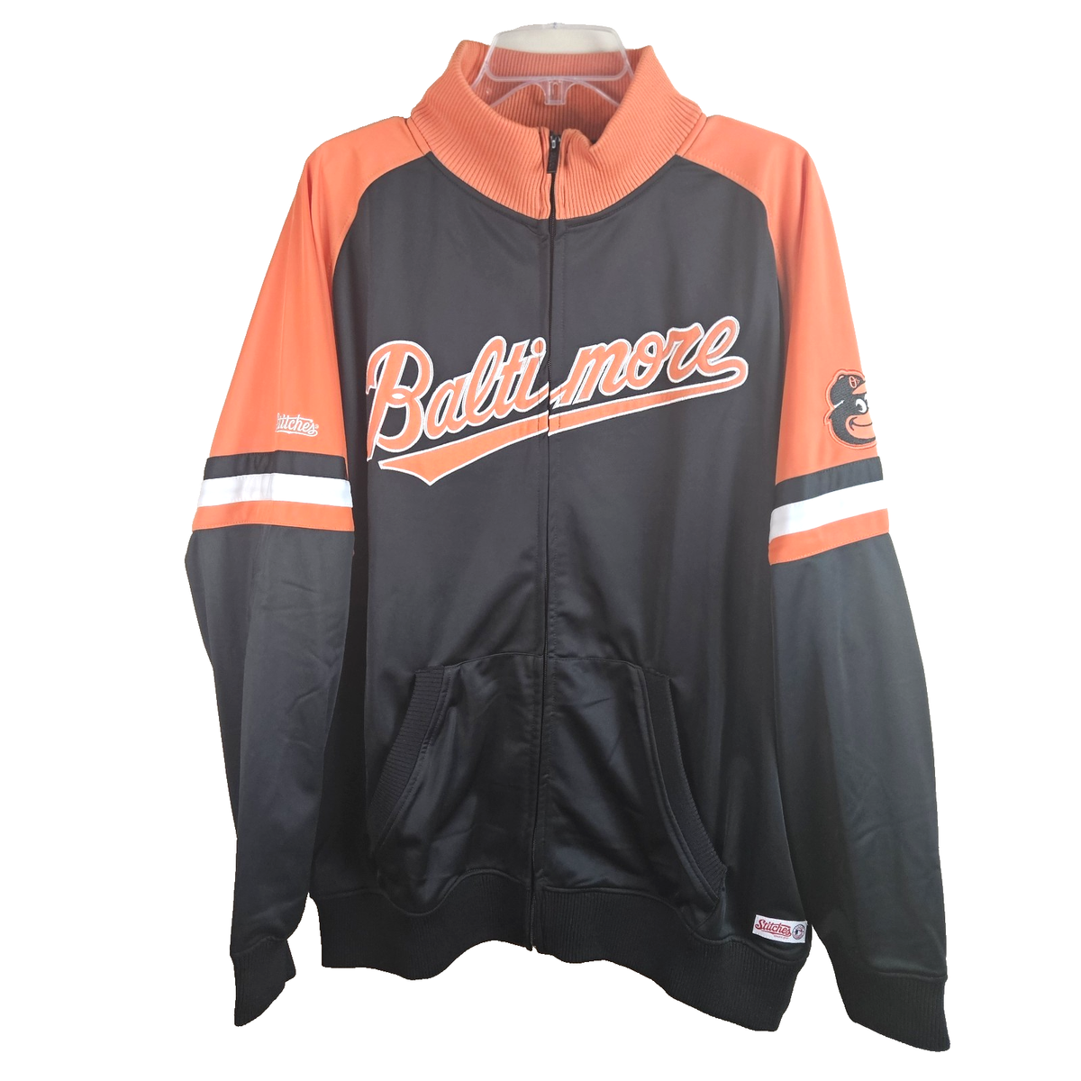 New Stitches Baltimore Orioles Jacket Size XL Black Orange Jacket