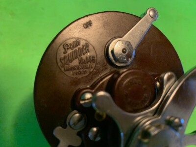 VINTAGE PENN SQUIDDER JR. NO. 146 FISHING REEL WITH ORIGINAL BOX+2