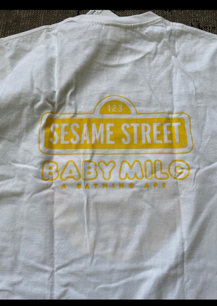 BAPE X Sesame Street - Baby Milo - White - Shirt Size Medium | eBay