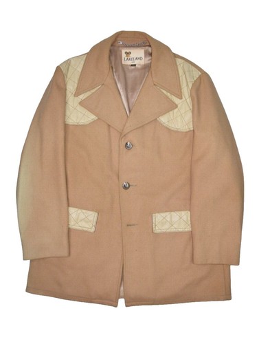 Vintage LAKELAND CLICKER Browl Wool Car Club PHARAOH Coat 1950s