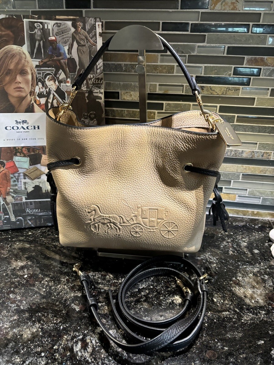 COACH Andy Crossbody Horse & Carriage Color block Pebbled Leathe