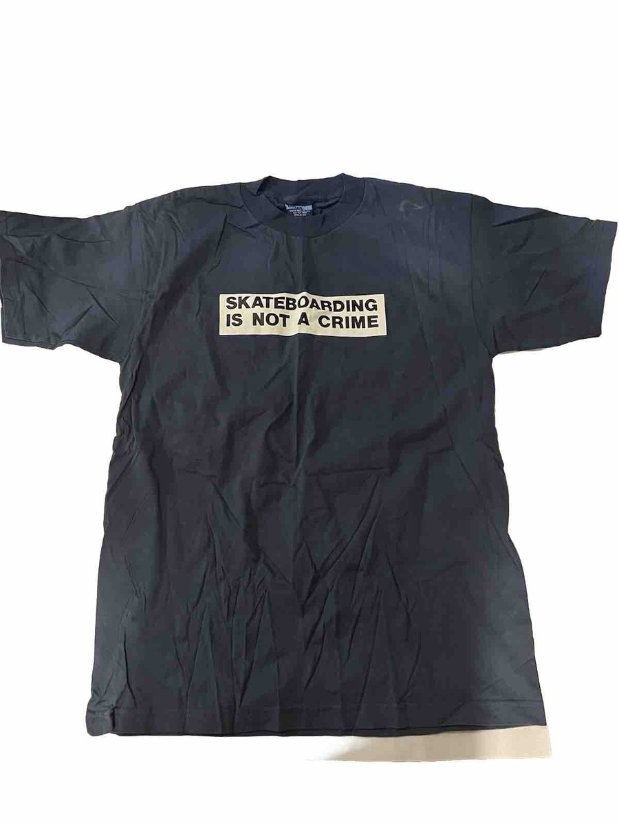 Vintage Santa Cruz Shirt NHS Skateboarding Is Not A Crime Sz L USA