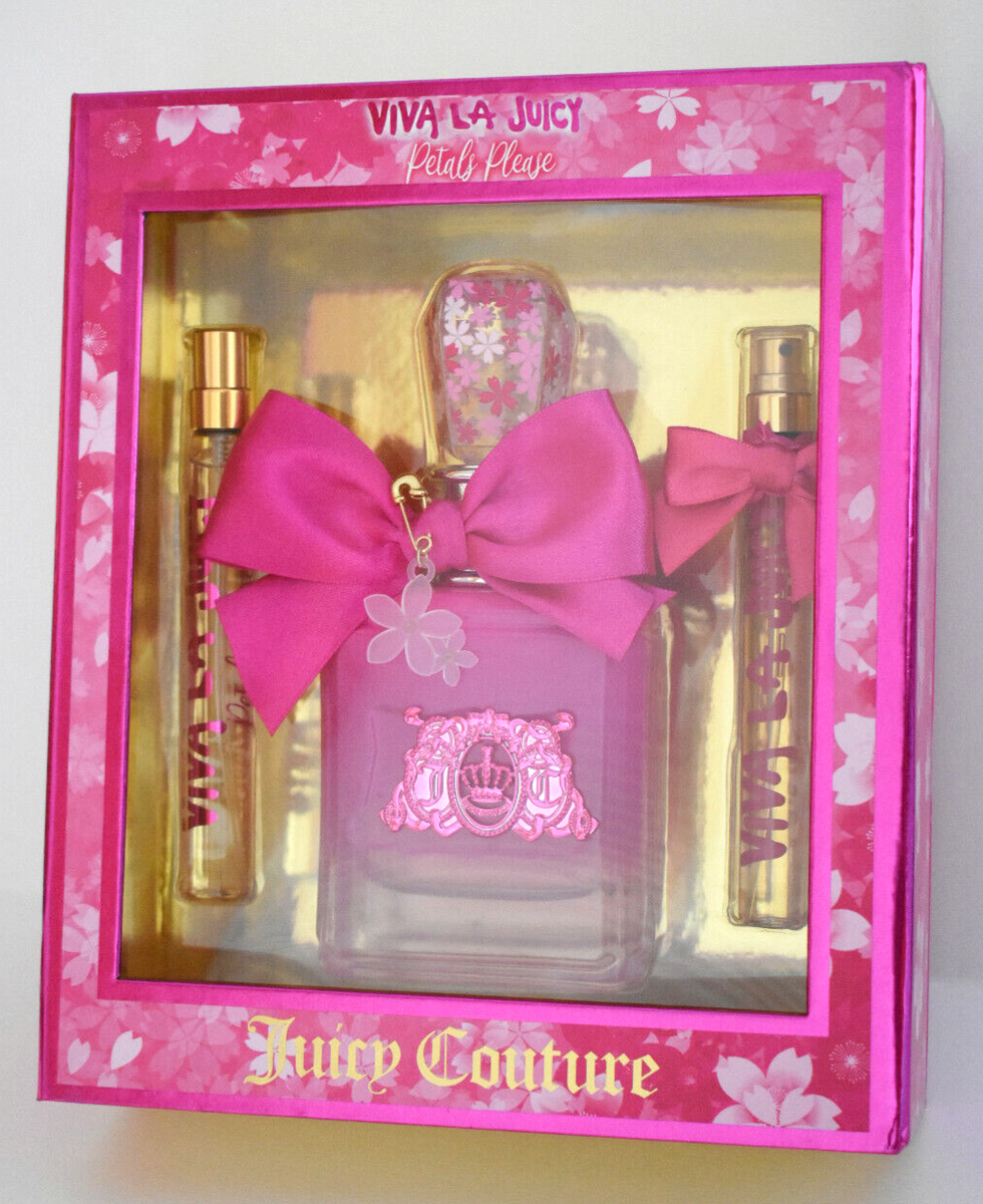 Juicy Couture Viva La Juicy Petals Please EDP 3.4oz/100ml ~ 3 Pce
