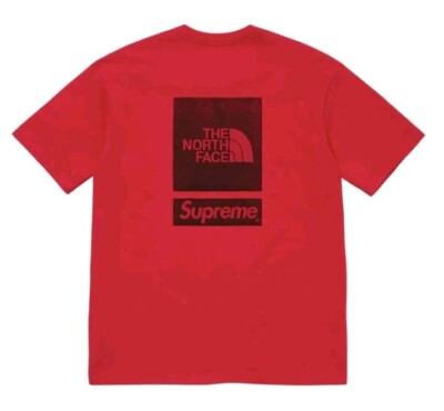 SS24 Supreme x The North Face S/S Top Tee size S Small Red T-shirt