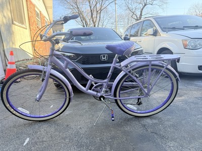 7 speed 24/26” Schwinn Riverside Cruiser. Purple Women's Excellent