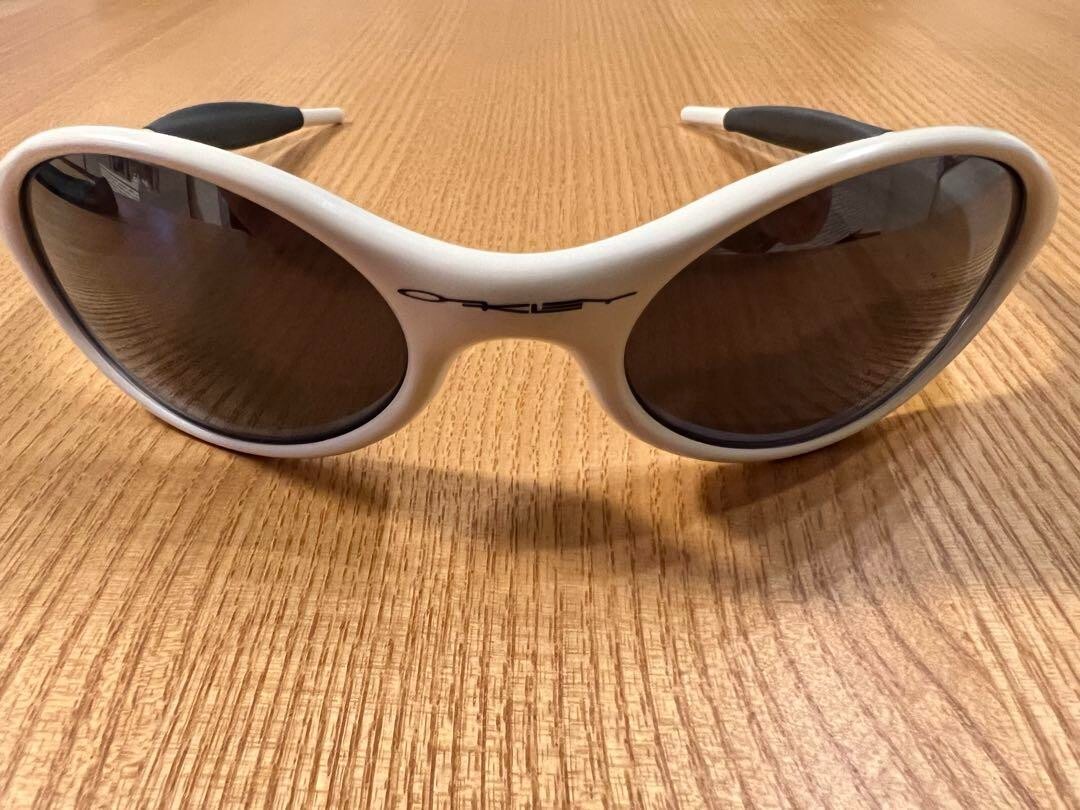Oakley Eye Jacket White Sunglasses Made in USA Rare Discontinued
