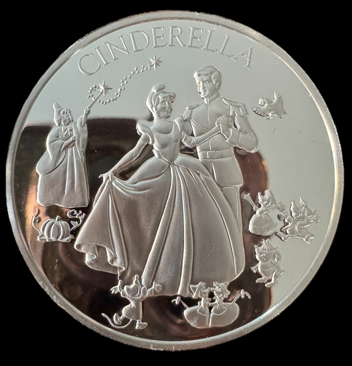 1995 Disney Cinderella 45th Anniversary 1 oz .999 Silver Coin | eBay