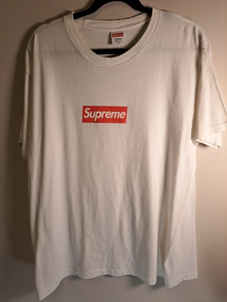 RARE Supreme 20th Anniversary Box Logo Tee White sz XL | eBay