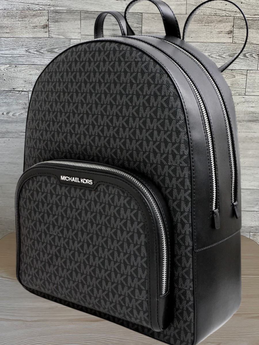 Michael Kors Jaycee Large Women MK Logo Zip Pocket Travel Backpack