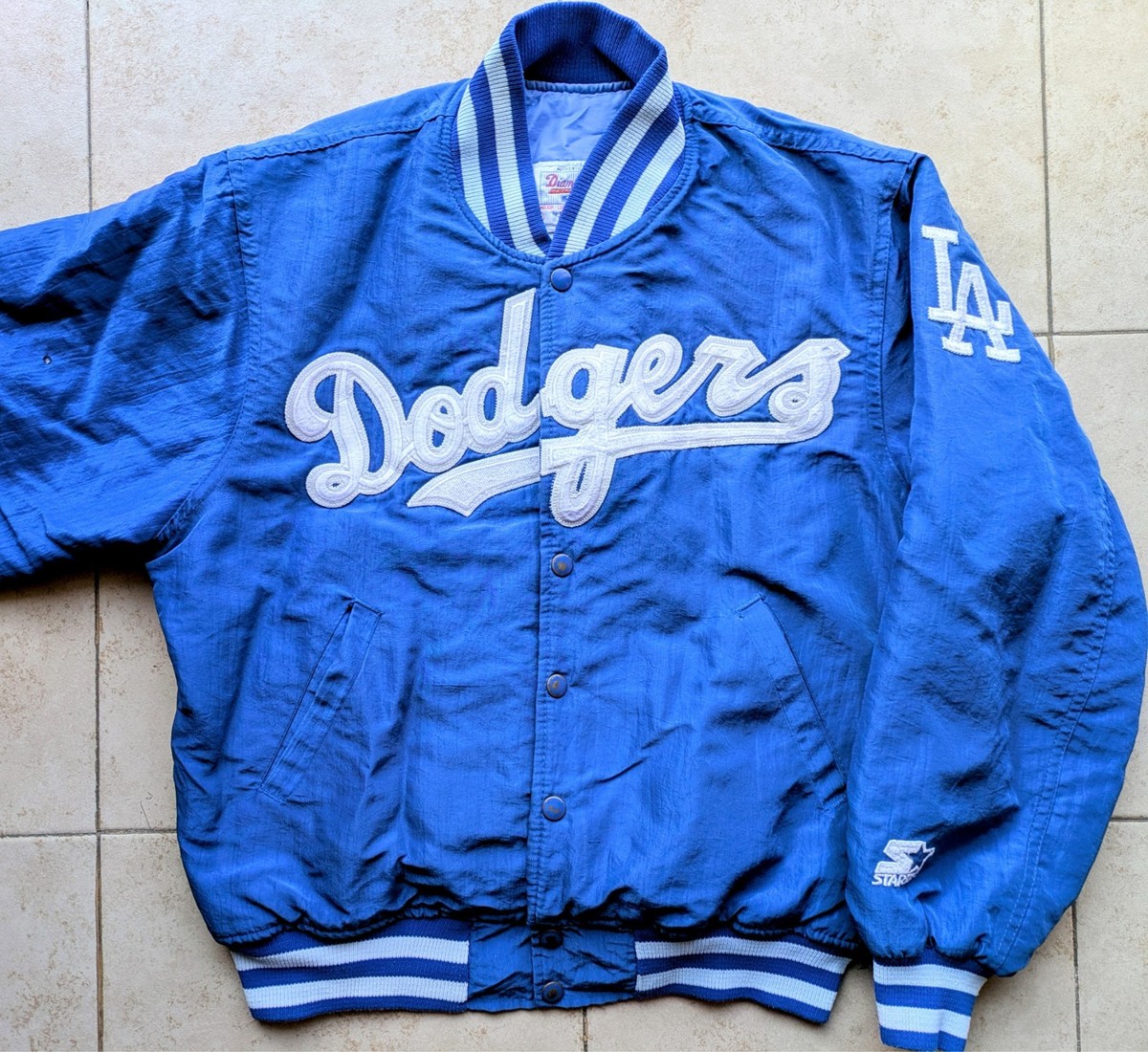 LA Dodgers 90s STARTER bomber Dugout jacket Diamond S blue MLB