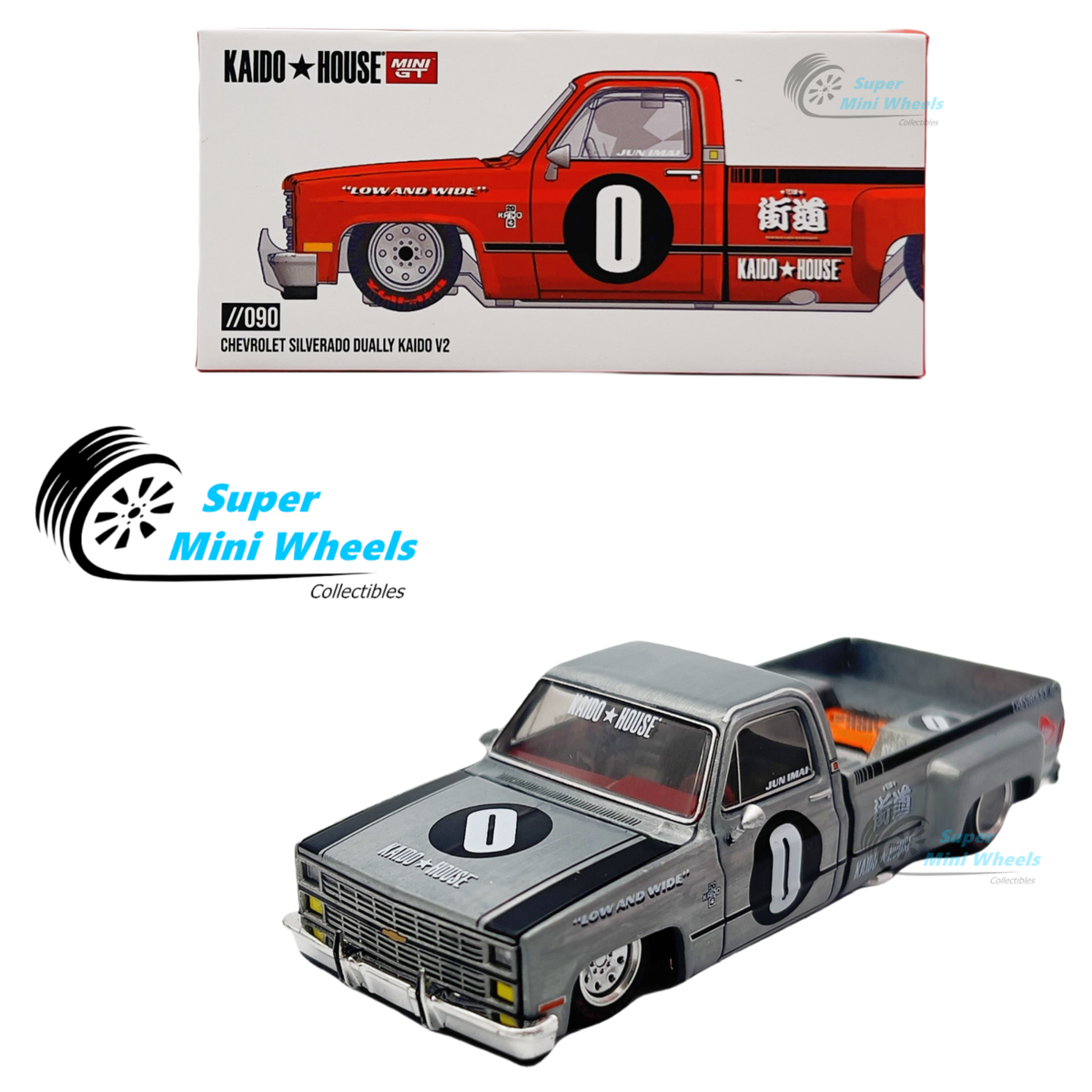 CHASE ! Mini GT x Kaido House 1:64 Chevrolet Silverado Dually