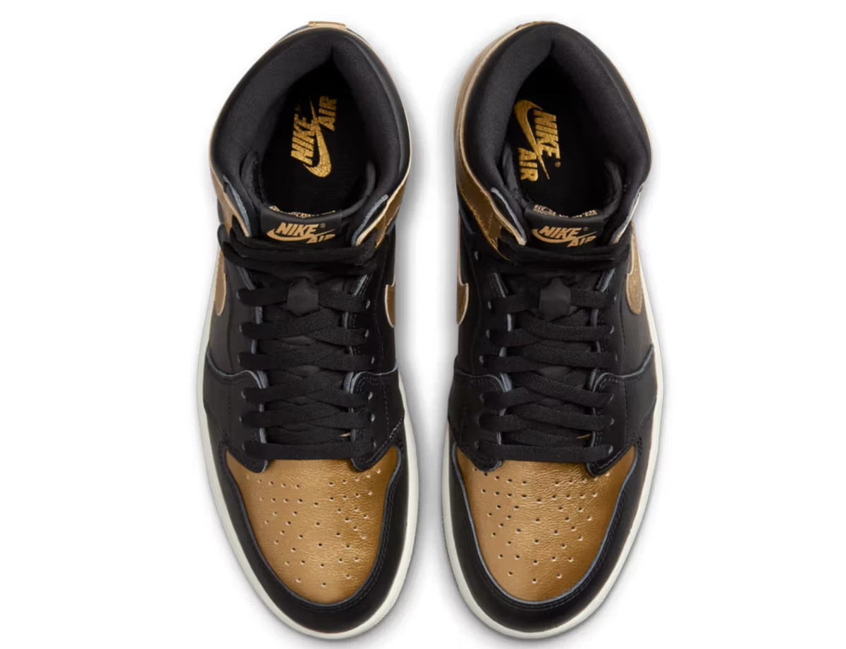 Size 11 - Air Jordan 1 Retro OG High Black Gold for sale online | eBay