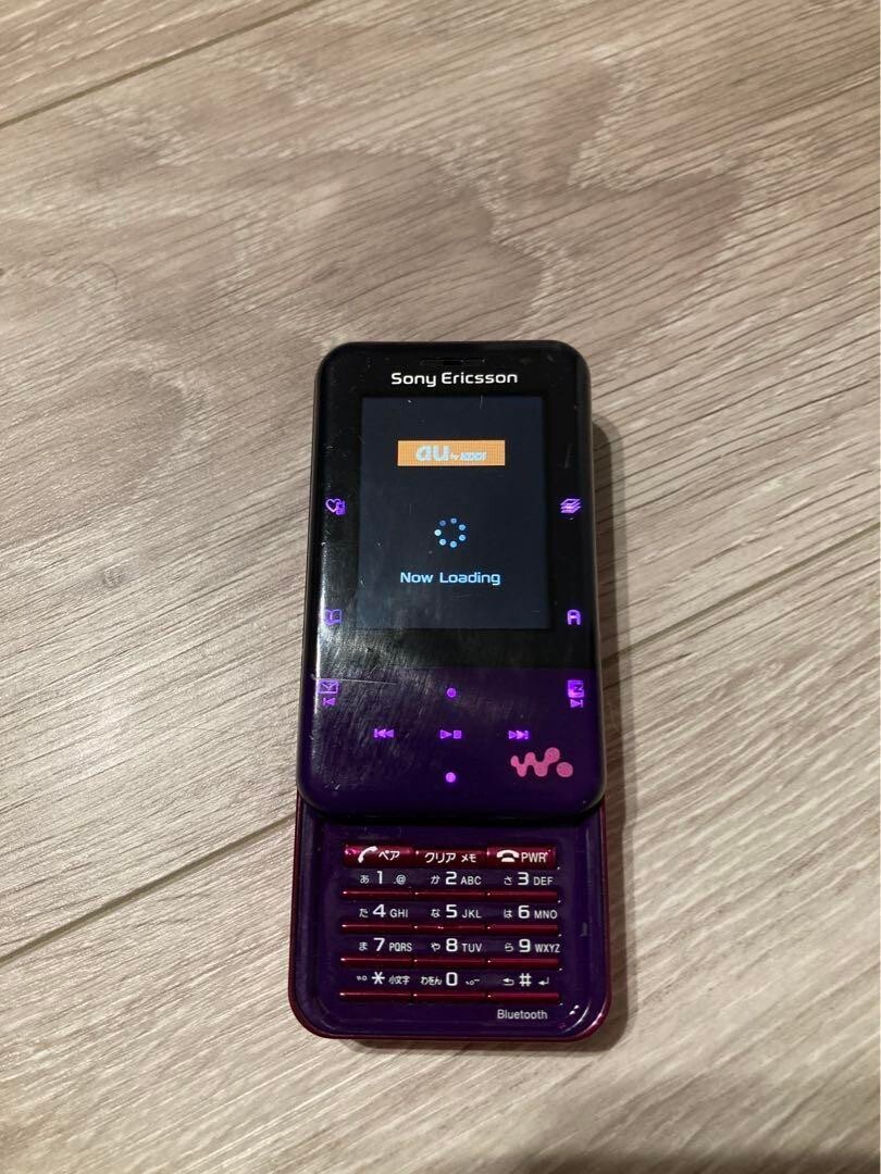 Sony Ericsson Xmini Walkman Phone au Flip Purple Pink Japan Junk
