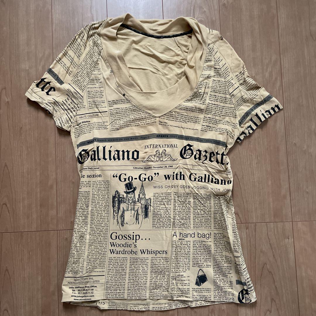 John Galliano Newspaper Print T-Shirt S Size Used from Japan | eBay