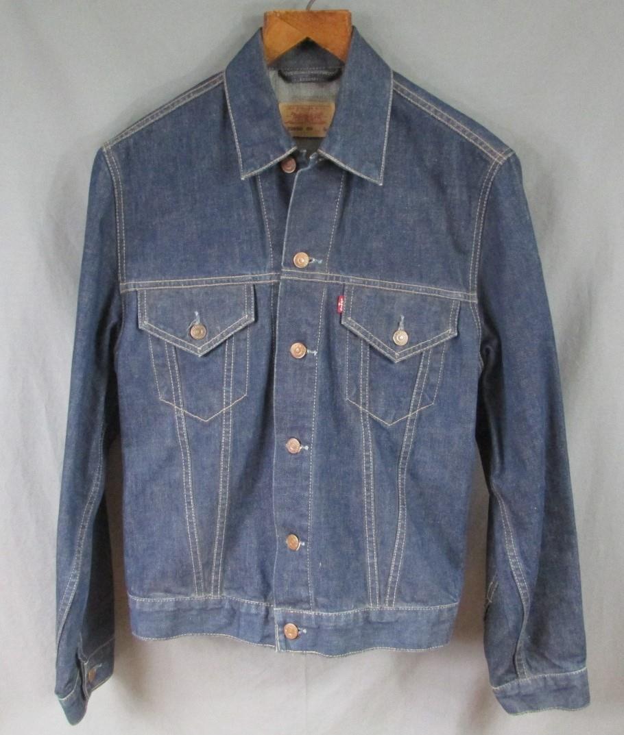 Vintage 1990s Levis Jeans Dark Denim Type 3 Trucker Jacket L 70500