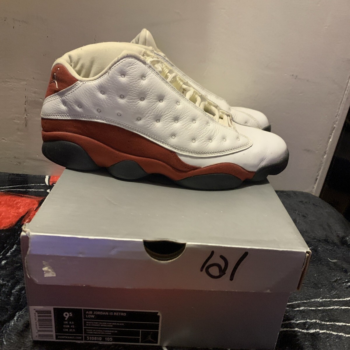 NIKE AIR JORDAN RETRO XIII 13 LOW CHERRY WHITE RED CHICAGO 310810