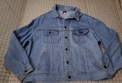 Vintage Lee Made in USA Denim Trucker Jacket PATD-153438 Riders XL