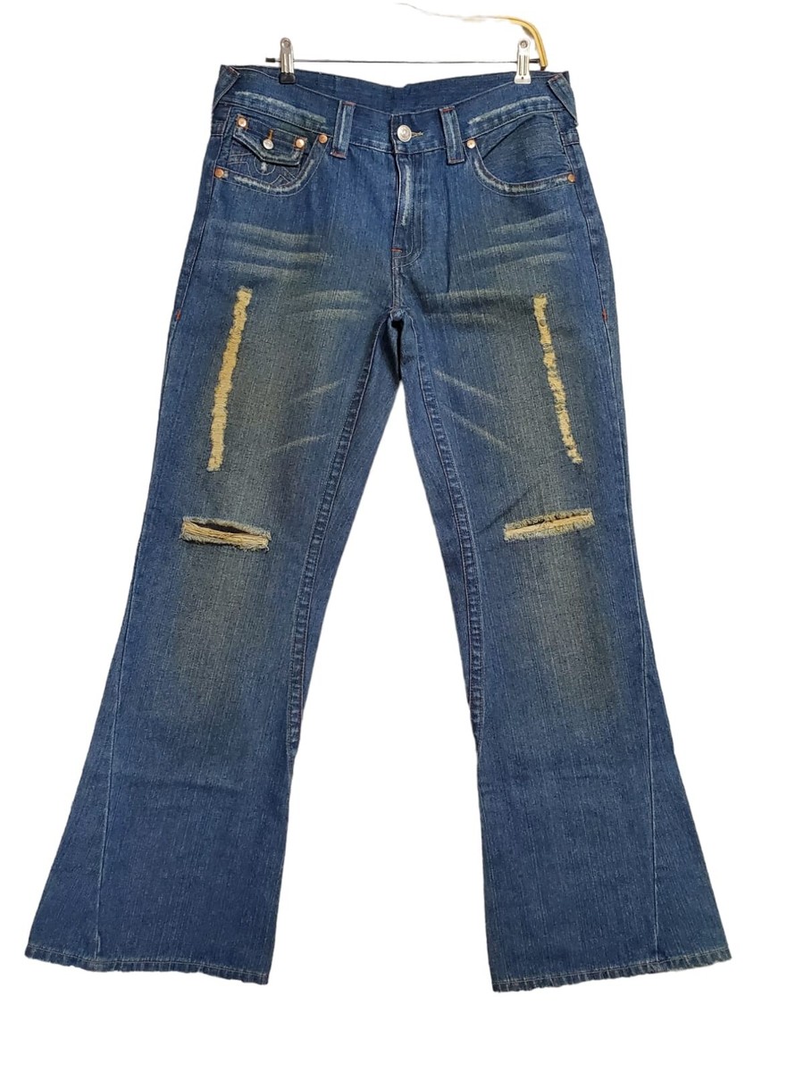 Mens TRUE RELIGION #803 Denim Jeans Size W 34 x L 35 Indigo Blue