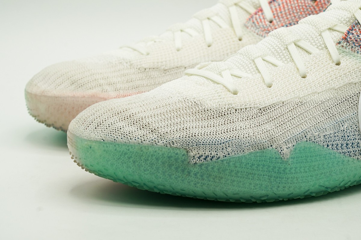 NIKE KOBE AD NXT 360 USED SIZE 15 WHITE TEAL ORANGE MULTI-COLOR