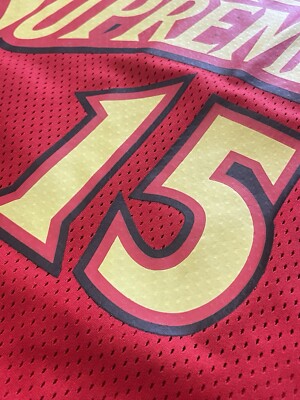 SUPREME Red M Bolt Basketball Jersey SS18 Y2k Streetwear 15 | eBay