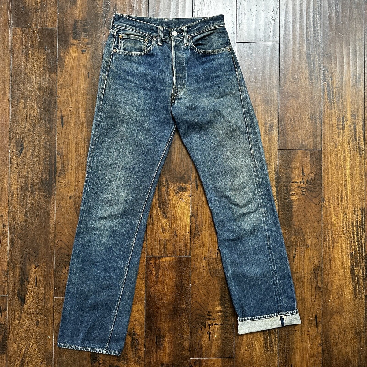 Vintage LEVIS 501XX Jeans Big E 1940s Denim Redline Selvedge 28x32