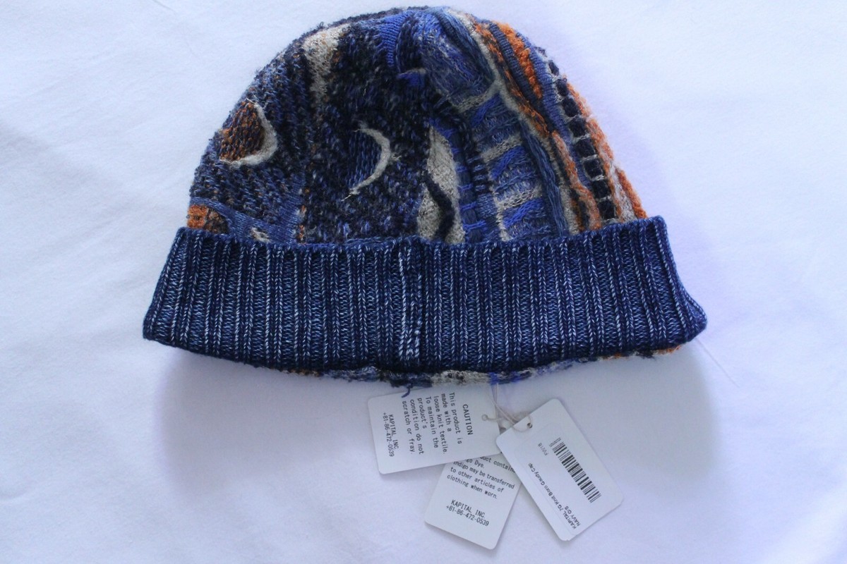 BNWT 2018 Kapital 7g Knit Boro Gaudy Cap - Beanie | eBay