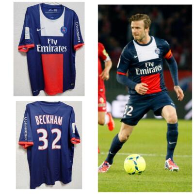 Beckham Paris Saint-Germain PSG 13/14 Size XL Nike Soccer Jersey