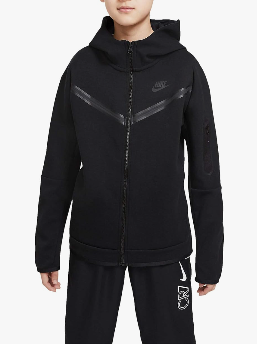 Nike Boy's Sportswear Tech Full Zip Fleece, Black-Small | eBay