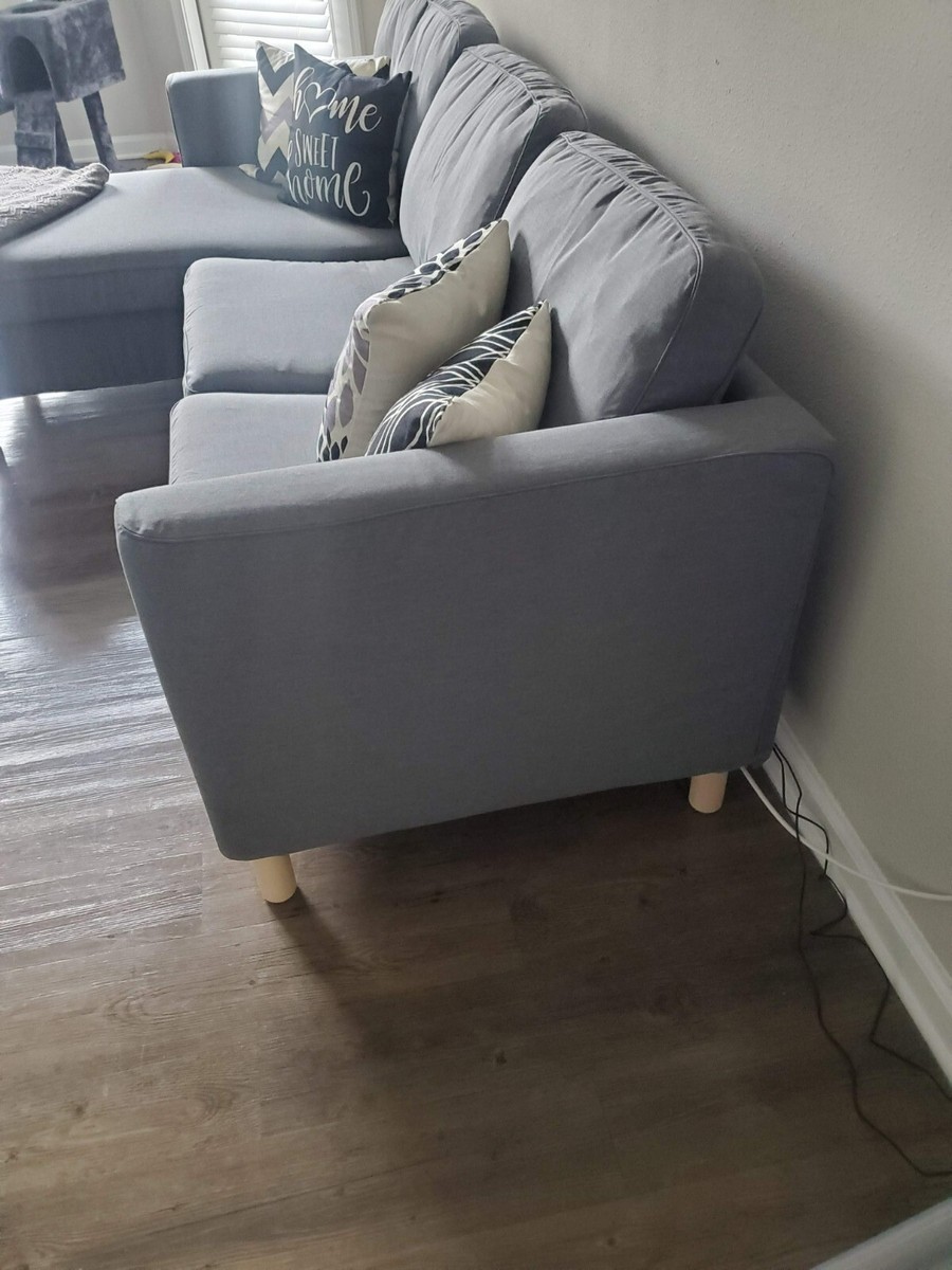 Ikea Parup 3 Seat Grey Sofa with Chase, Very Good Condition | eBay