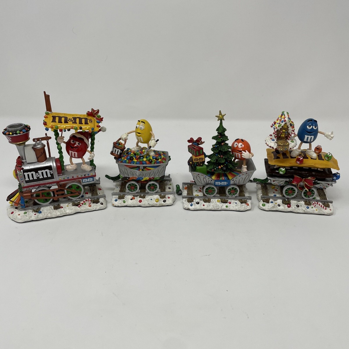 Vintage Danbury Mint The M&M's Holiday Express 5 Piece Christmas