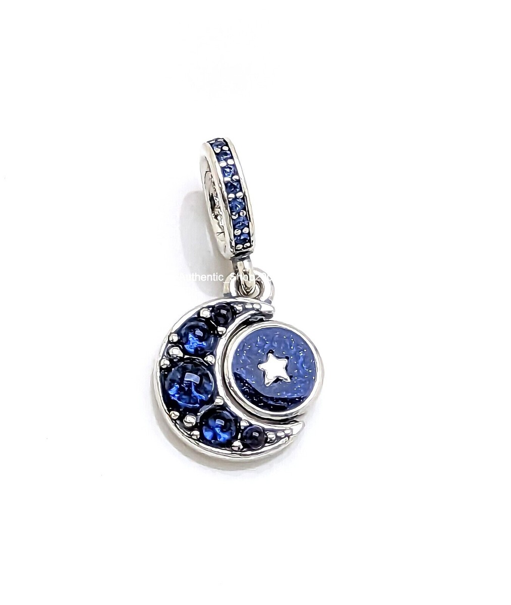 New 100% Authentic PANDORA 925 Sparkling Moon Spinning Star Charm