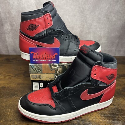 NEW Air Jordan 1 Retro 1994 Bred Size 8 130207-061 Black Red OG