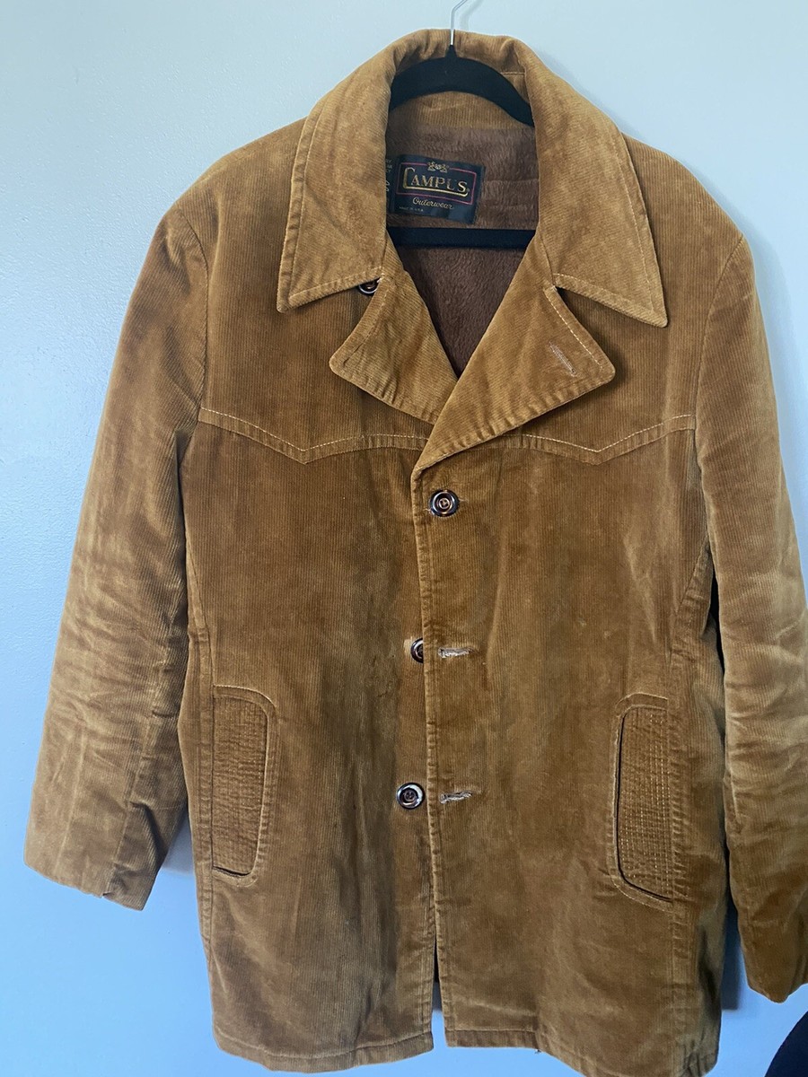 Campus Outerwear Coat Corduroy Men's Size 44 fleece lined | eBay