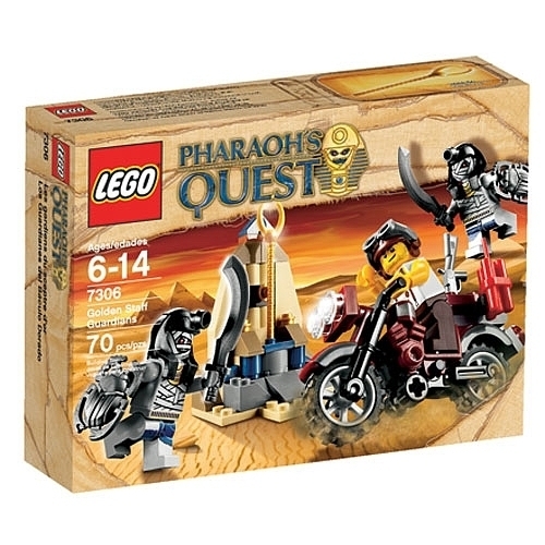 NEW - Lego 7306 Pharaoh's Quest Golden Staff Guardians - NEW