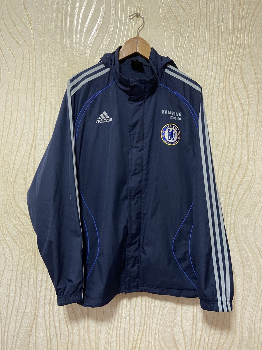 CHELSEA 2006 2007 TRAINING FOOTBALL SOCCER HOODED JACKET ADIDAS